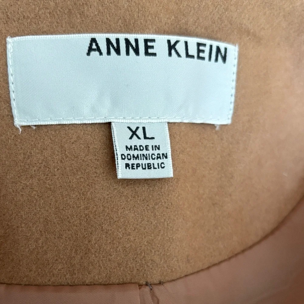 NWT Anne Klein Women's Camel  Double-Breasted wool  Pea Coat Sz XL - Picture 7 of 13